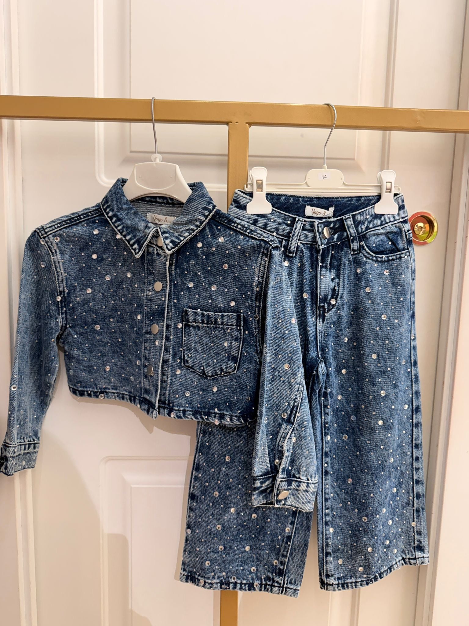 Coordinato denim diamond