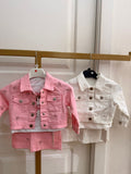 Coordinato denim neonata