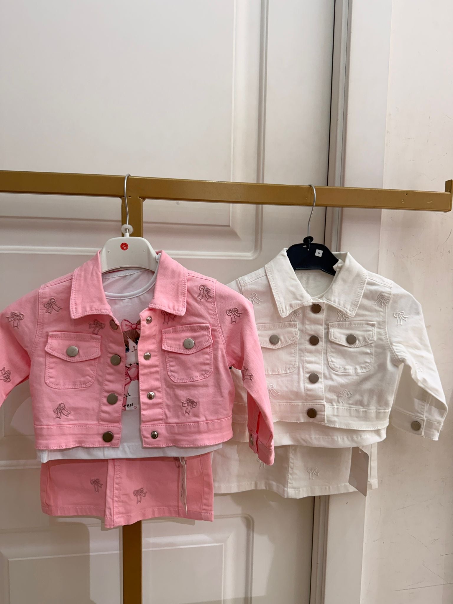 Coordinato denim neonata