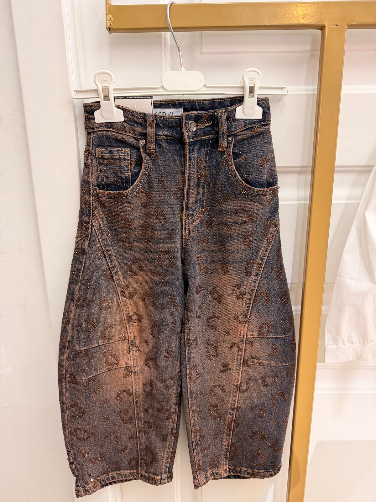 Jeans ballon animalier