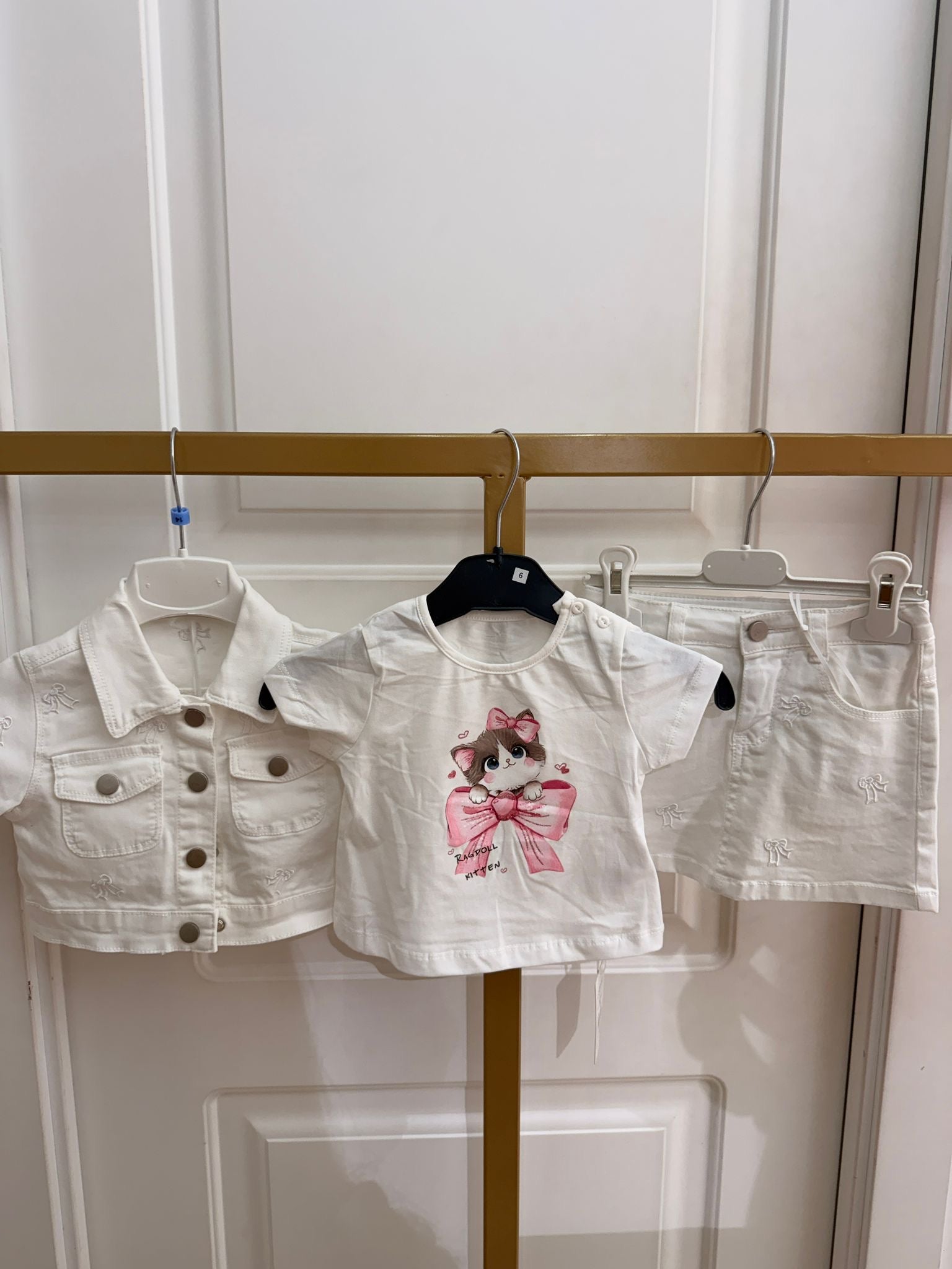 Coordinato denim neonata