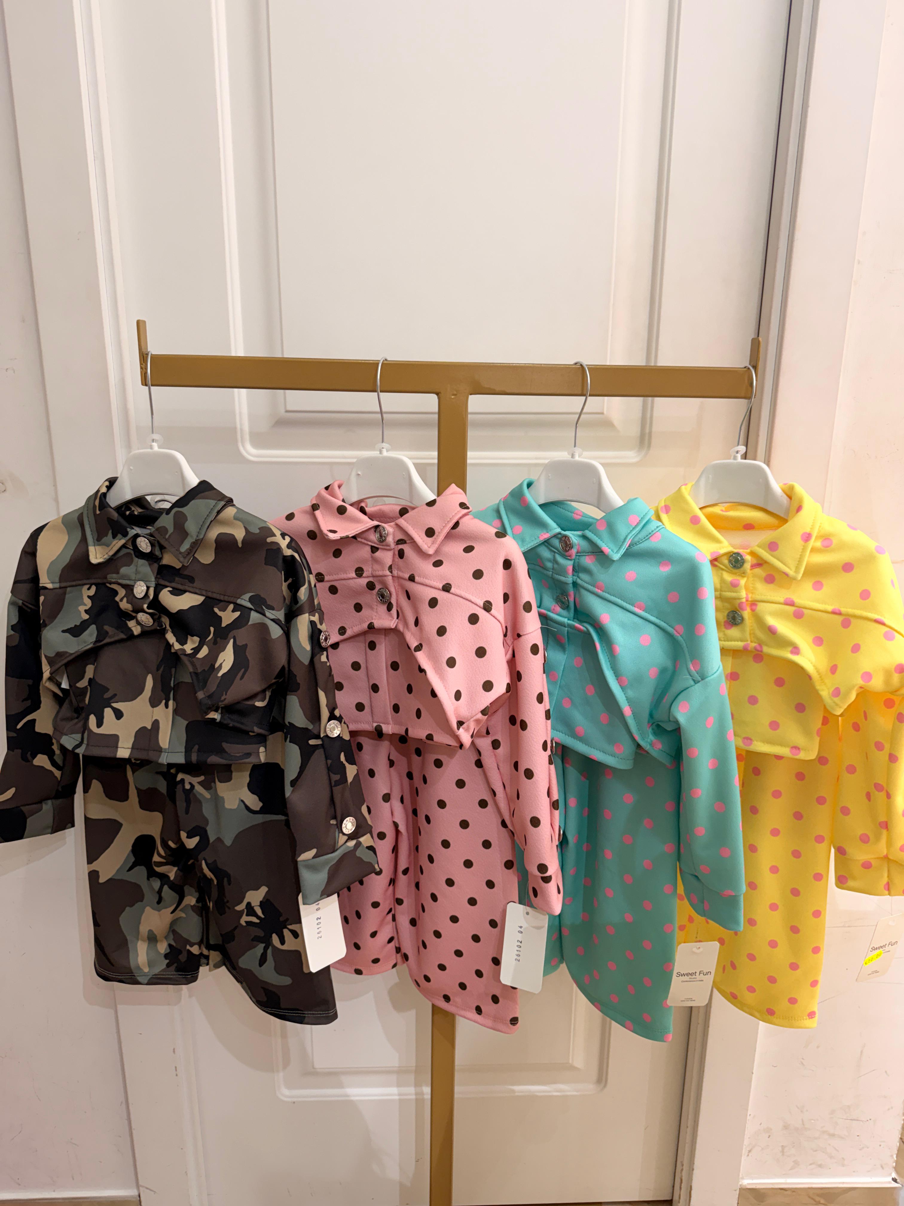 Cord set camouflage Bermuda
